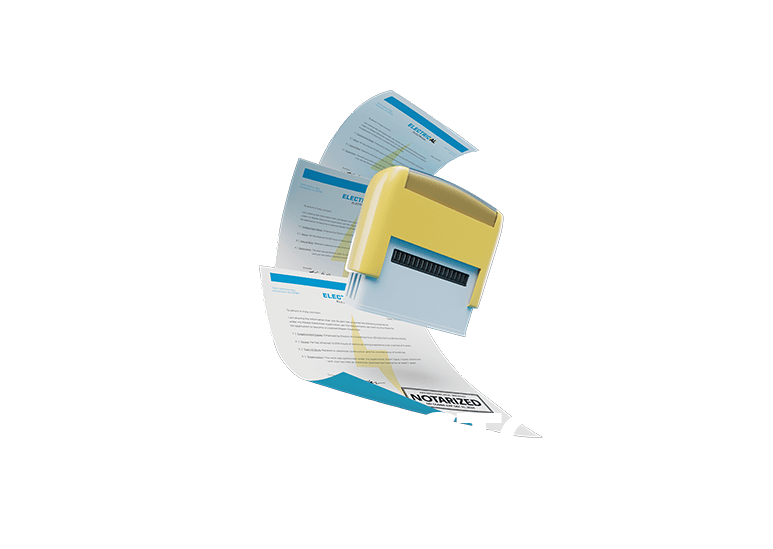 notary stamp with paper