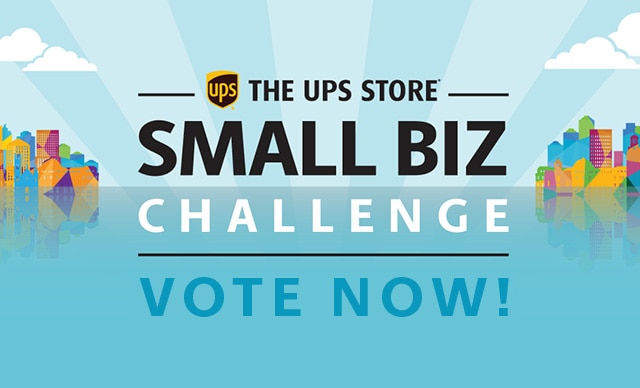 The UPS Store Small Biz Challenge voting phase banner